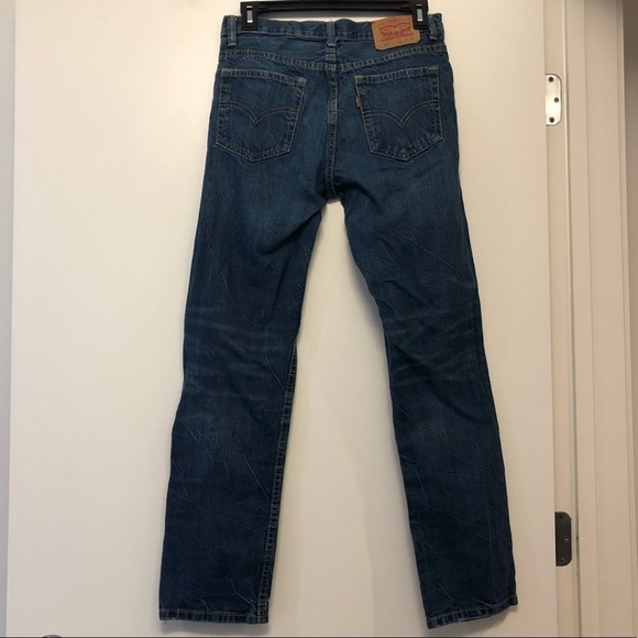 Levi’s 502 Regular Tapor Distressed Dark Wash Jeans - Picture 3 of 6